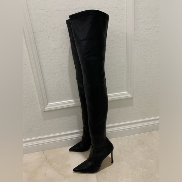Stuart Weitzman Ultrastuart 100 Stretch Pointed Toe Over the Knee Boot Size 8 - Picture 4 of 16